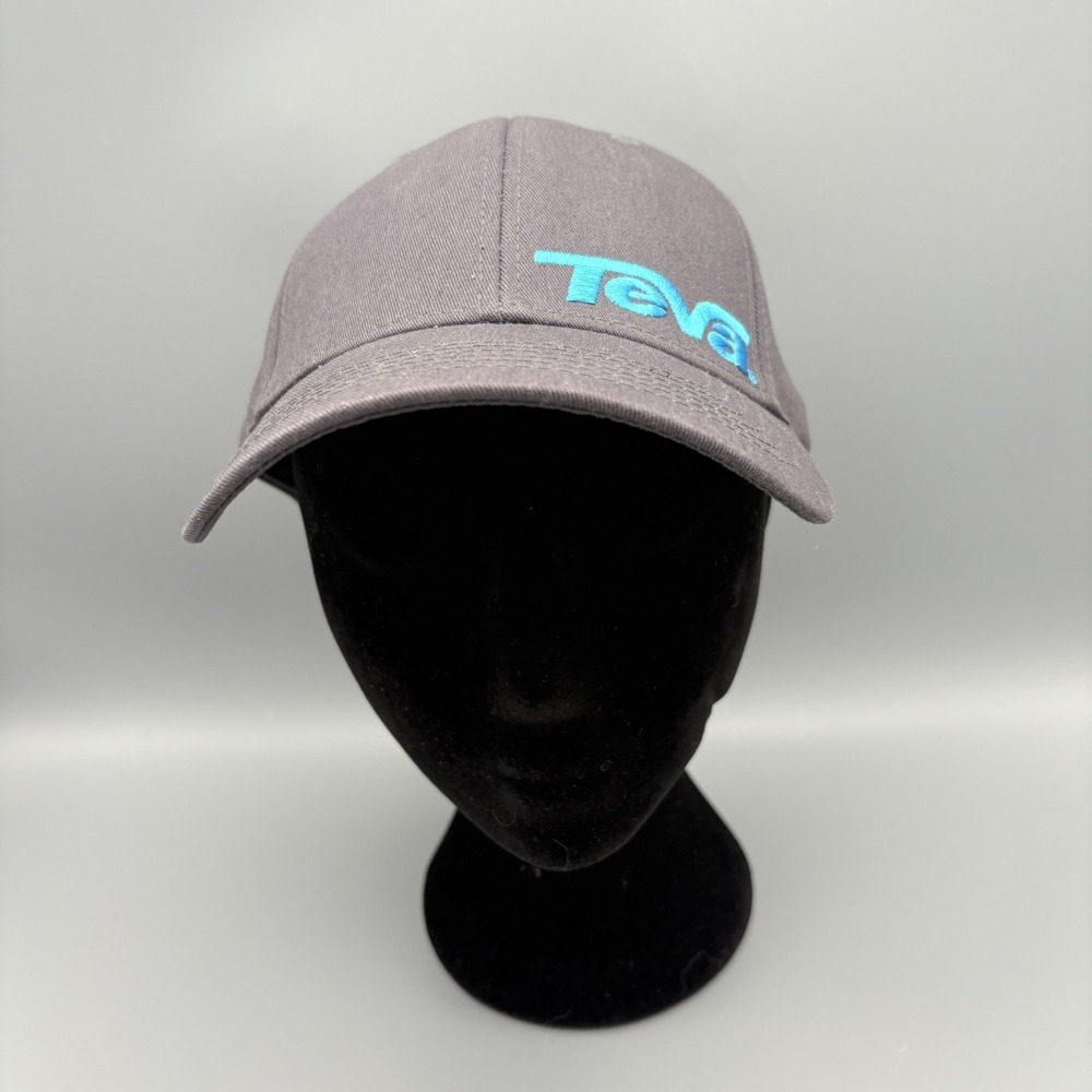 Teva Gray/Blue Hat Baseball Cap Tek Adjustable Strap Back Hat